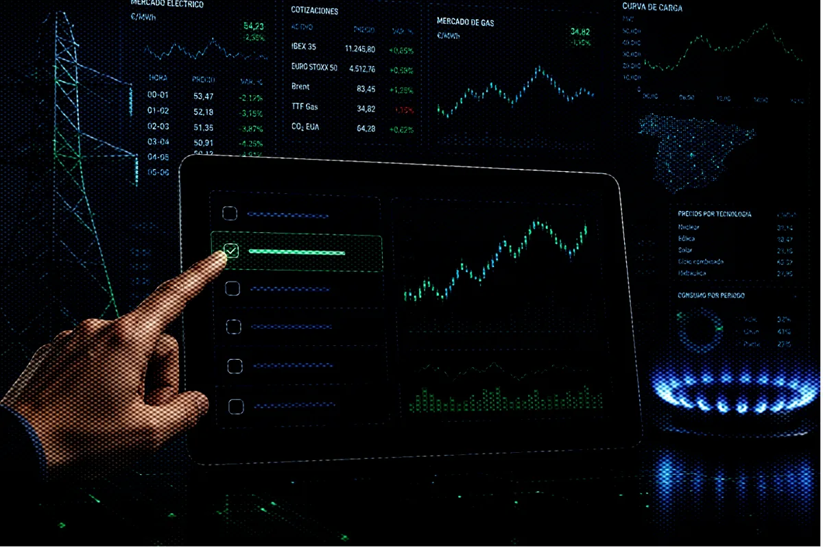 Panel de cotizaciones del mercado eléctrico y de gas